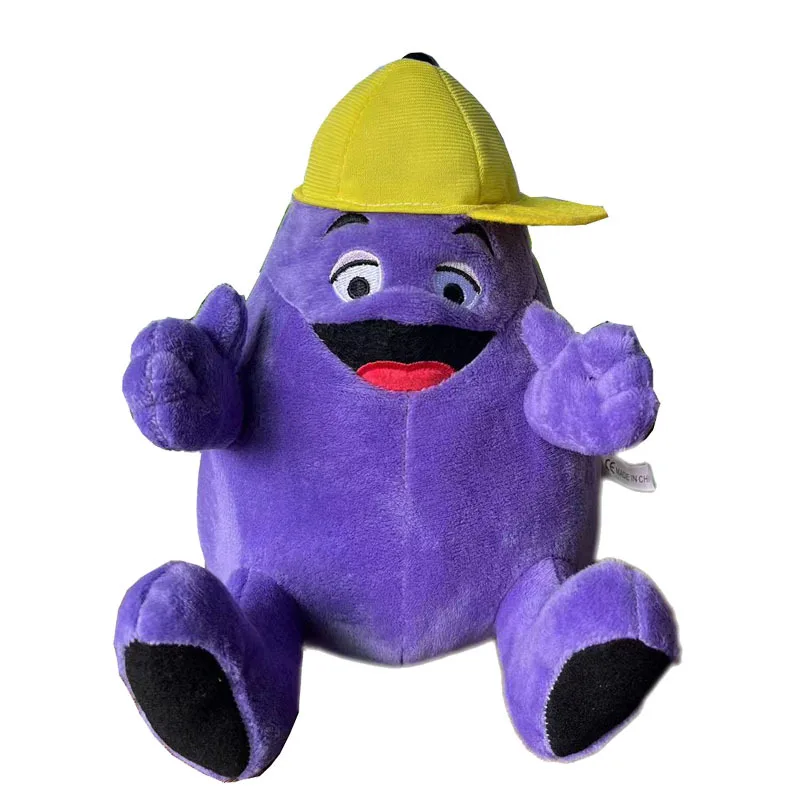 Grimace Shake Yellow Hat Doll kawaii Animal Toy Cute Cartoon Adorable Doll Room Decor Ornament For Kids Brithday Christmas Gifts