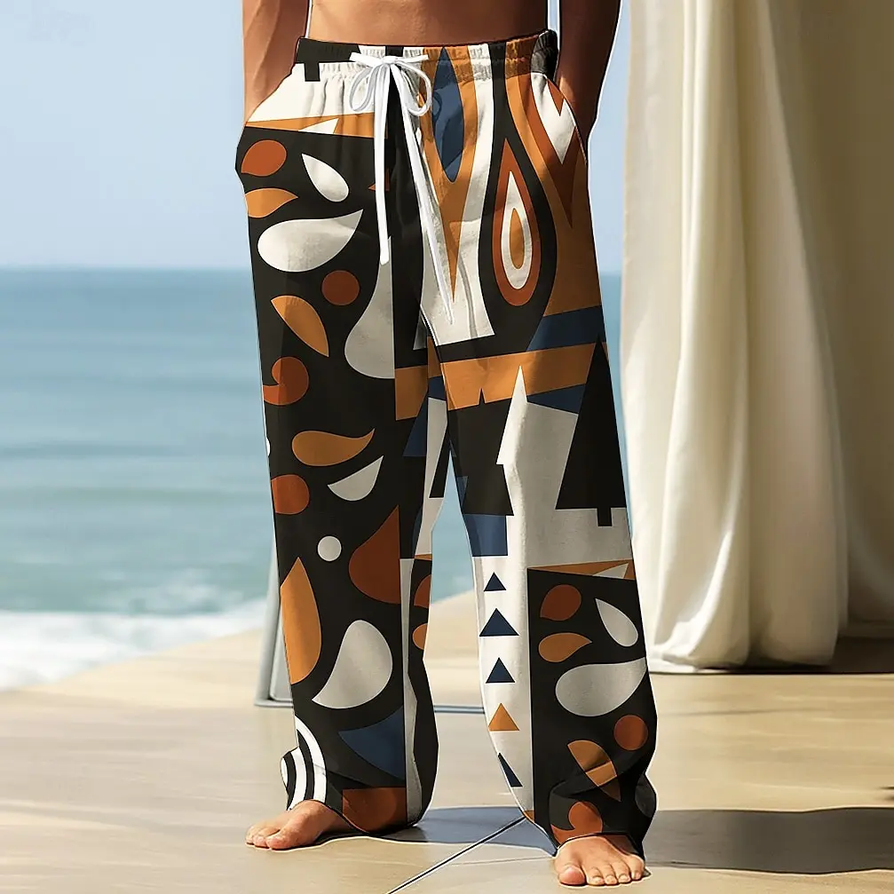 2025 мужские брюки с геометрическим