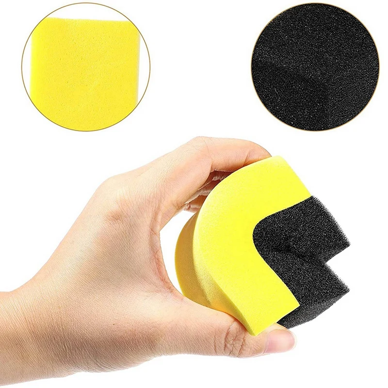 24 Pieces Tire Contour Dressing Applicator Pads Color Polishing Sponge Wax Buffing Pads Tire Shine Applicator Pads