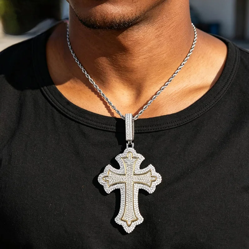 collier-hip-hop-croix-pour-hommes-pendentif-en-zircon-diamante-accessoire-de-mode-rap-tendance-ensemble-de-bijoux-en-gros-pour-garcons