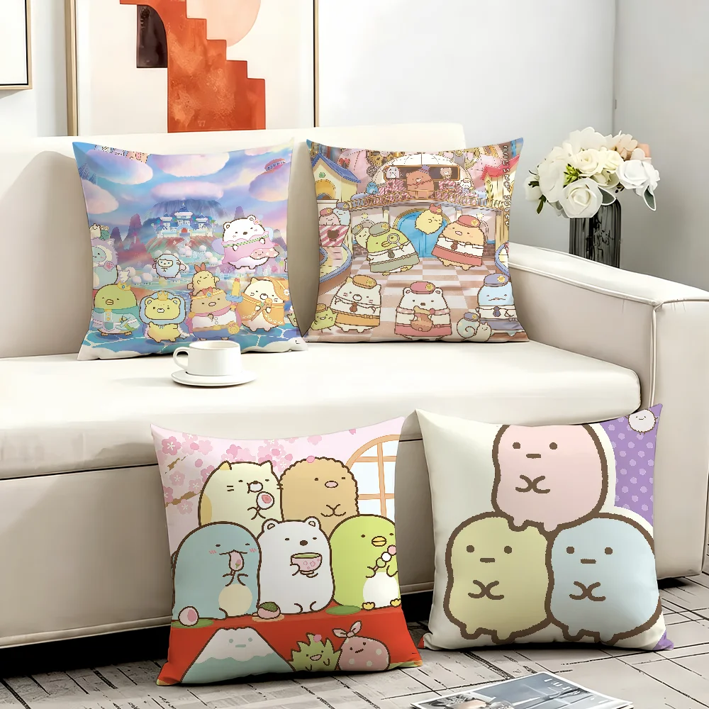 Cute S-Sumikko G-Gurashi cushion cover Anti-dustmite Sofa Cushion Decorative Office Cover Lounge Area Indoor & Outdoor Use