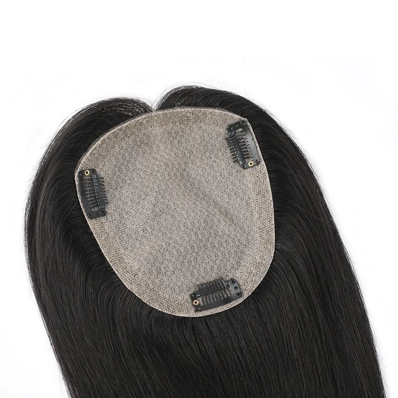 Women's braids, hair, double delivery needles, wig piece, all real hair on the top of the head, reissue piece