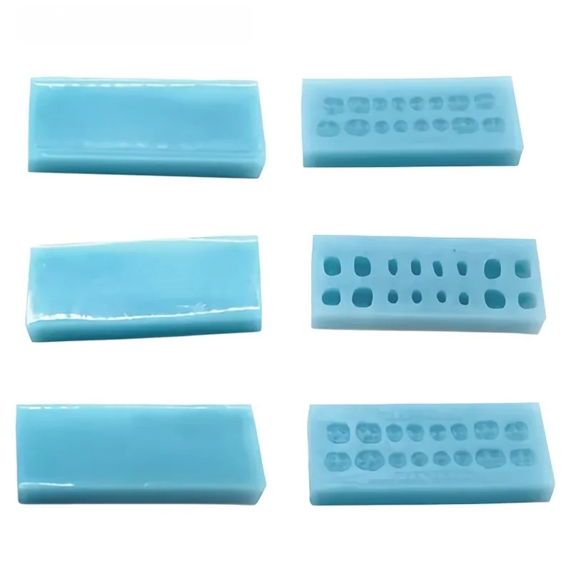 4PCS/Set Dental Teeth Mold Silicone Jaw Plane Template Denture Restoration Mold Casting Crown Bridge Making Mold Casting Pattern