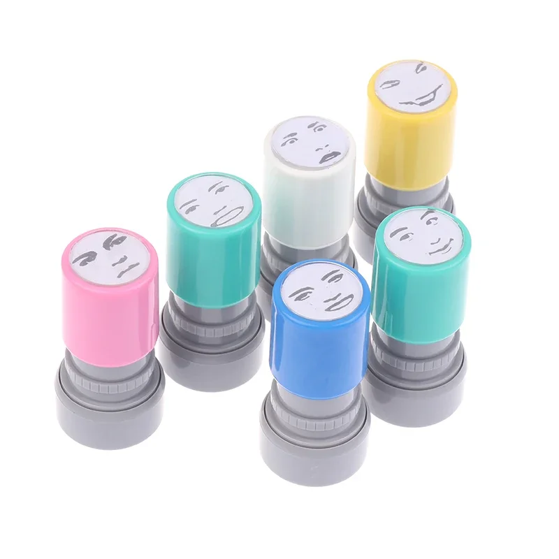 Fun Cartoon Characters Expressions Photosensitive Seal Press-type Planner Stamps Kpop Anime Action Ink Stamp Fans Gift