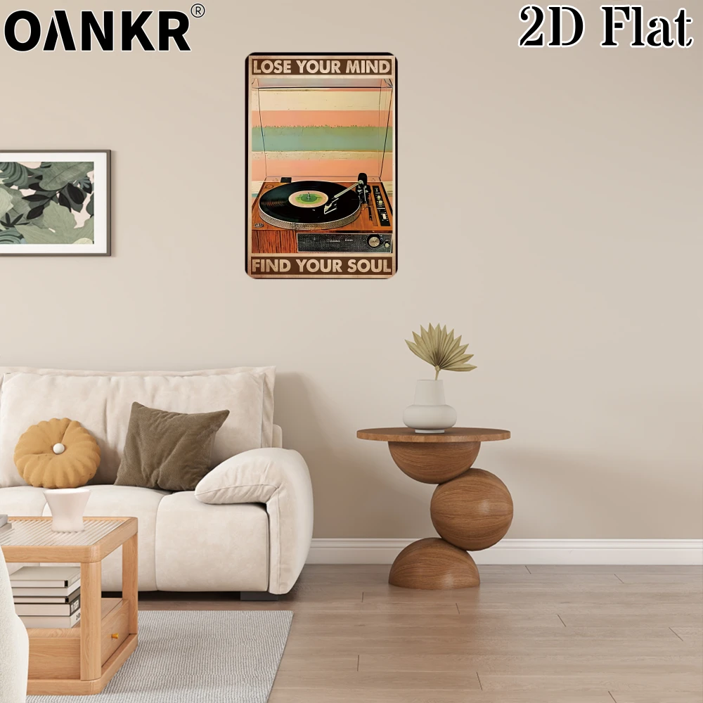 Vintage Kinderzimmer-Deko Metallschild, 'Verliere deinen Verstand, finde deine Seele' Poster Metallschilder für Heim-Wanddekoration