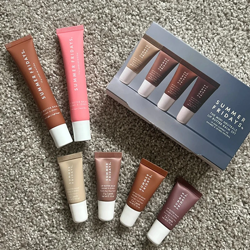 ซัมเมอร์ฟรายเดย์ลิปบาล์มมิเรอร์ลิปกลอสลิปสีชมพูน้ำตาลกาแฟเค้กกลิ่นวานิลลาลิปสติกน้ำมันใสแต่งหน้า