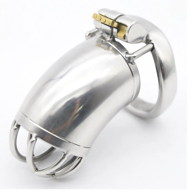 Stainless Steel Metal Penis Sleeve Bird Lock Chastity Cage Adult Sex Toys For Men Cock Cage Male Chastity Device CB6000 view 2