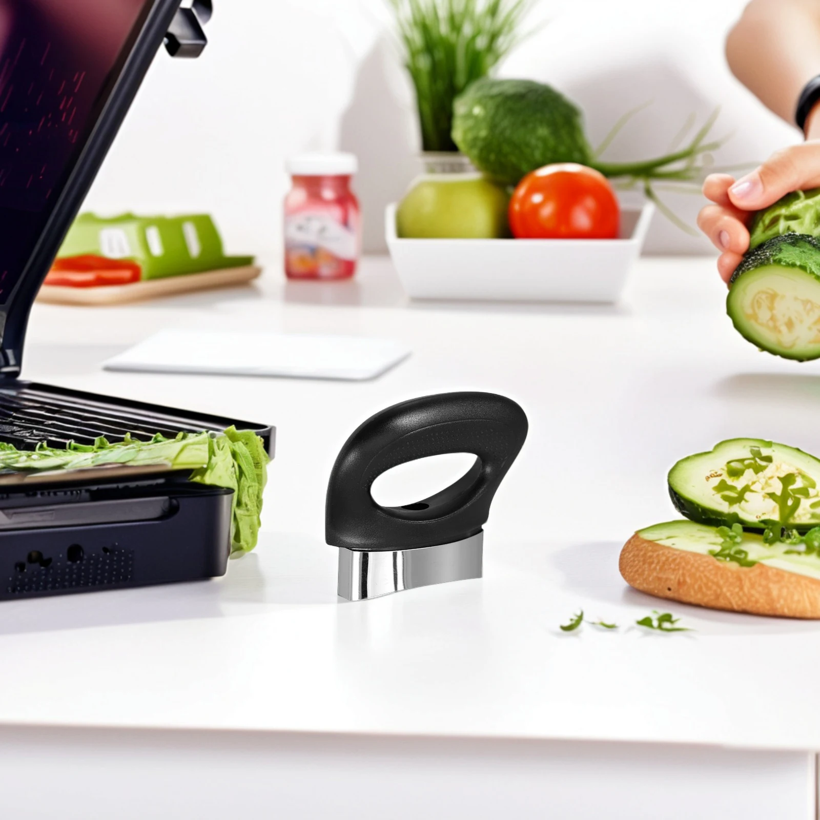 

2Pcs Universal Pressure Cooker Handle Accessories Easy Install Ergonomic Grip for Safe Cooking Pot Knob Top Handle