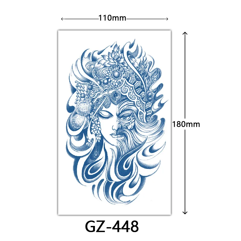 Semi-permanent Waterproof Temporary Tattoo Stickers Dragon Flower Body Art Herbal Juice Lasting Ink Fake Arm Tattoo Women Men