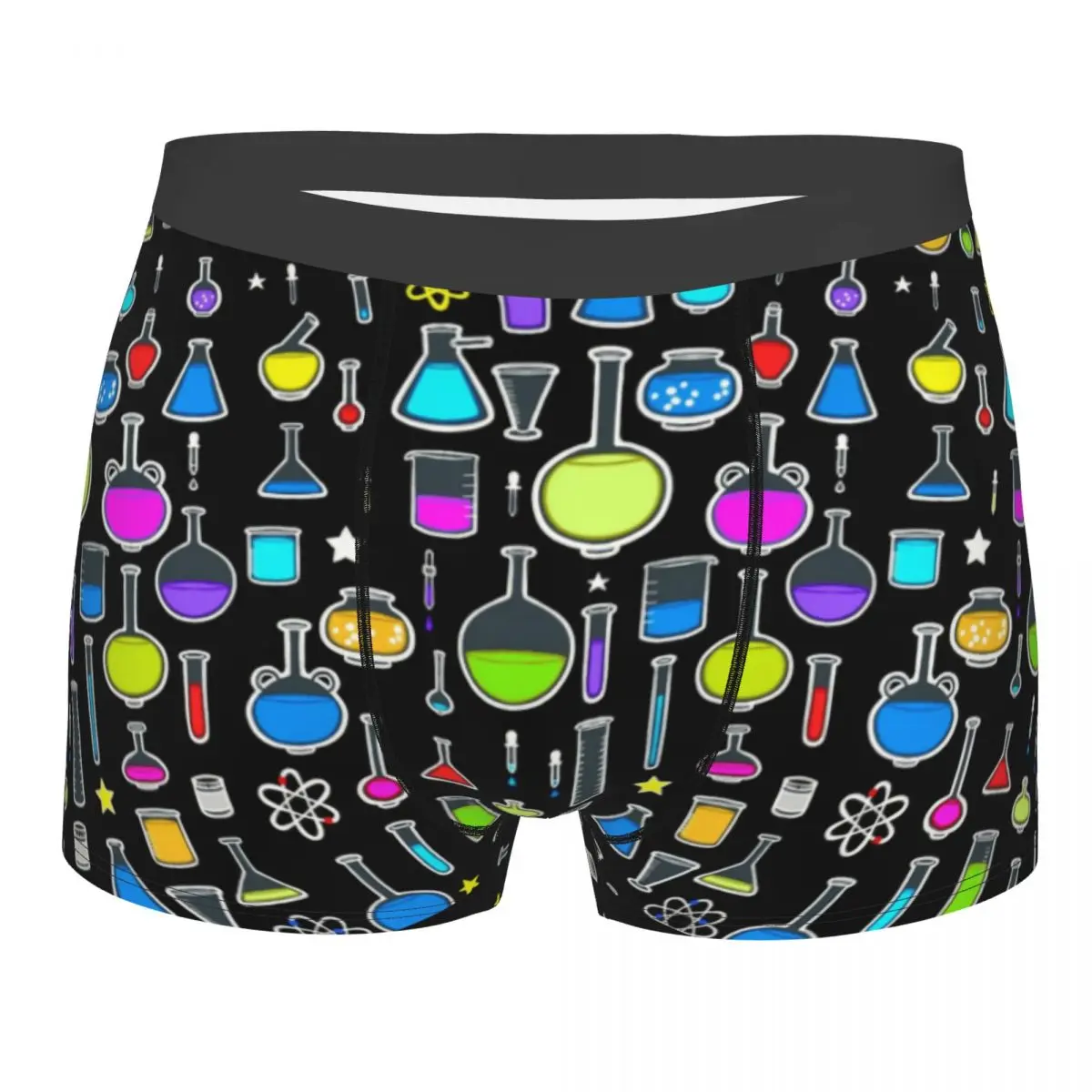 Beakers Laboratory Technology Underwear Men Breathable Science Chemistry Boxer Briefs Shorts Panties Soft Underpants For Homme