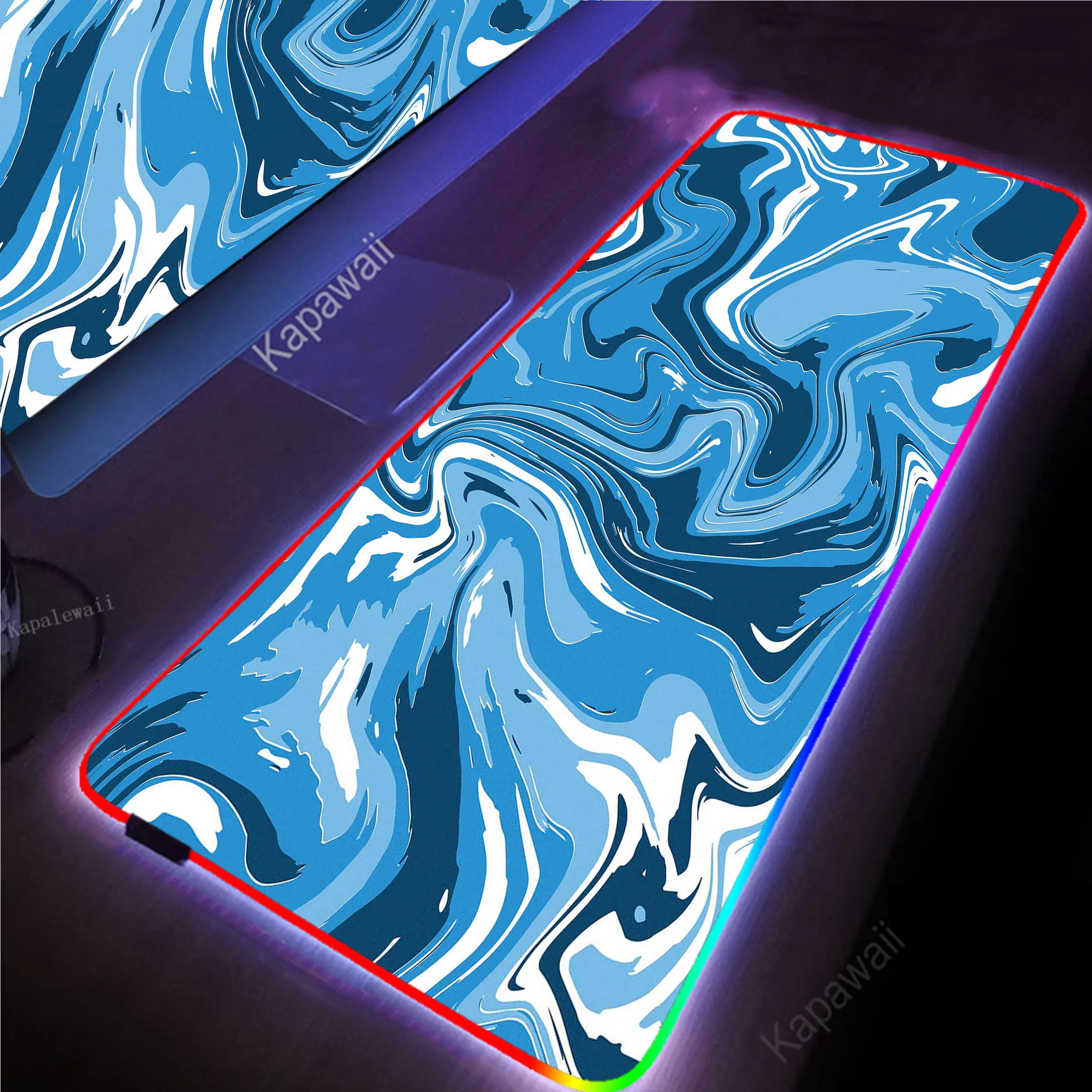 Strata Liquid Alfombrilla RGB LED Mouse Pad Gaming Mousemat Large Desk Mat Pc Gamer Accessoires Mousepad Speed Keyboard Pads XXL