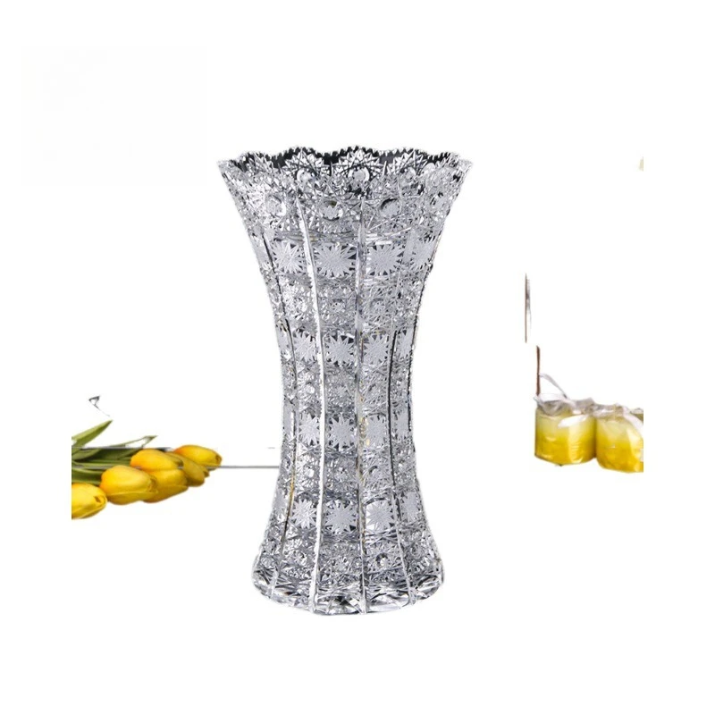 

Premium light luxury handmade engraved crystal glass vase home decoration ornament