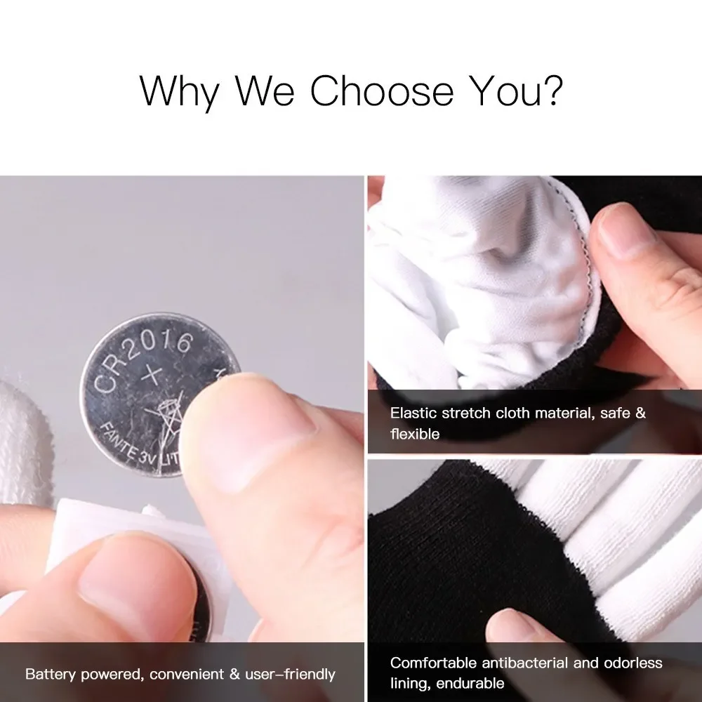 1pair LED Glowing Flashing Gloves Drop Shipping