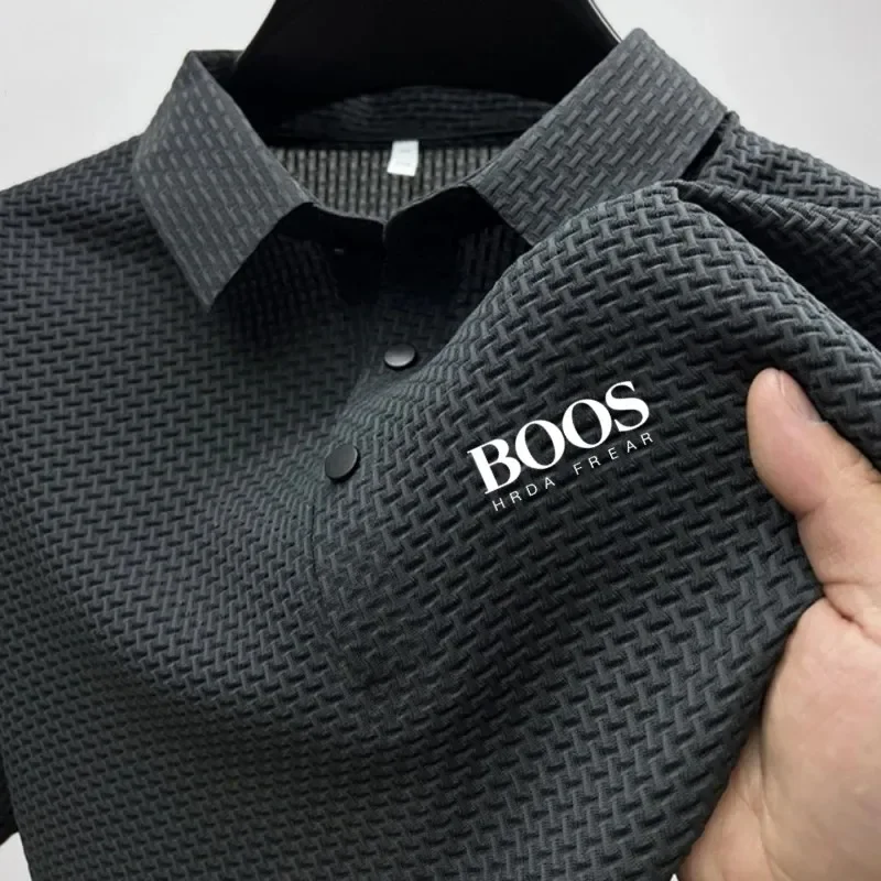 

Printed high-quality new men's street fashion short-sleeved T-shirt, a cool and breathable polo shirt, suitable for business cas