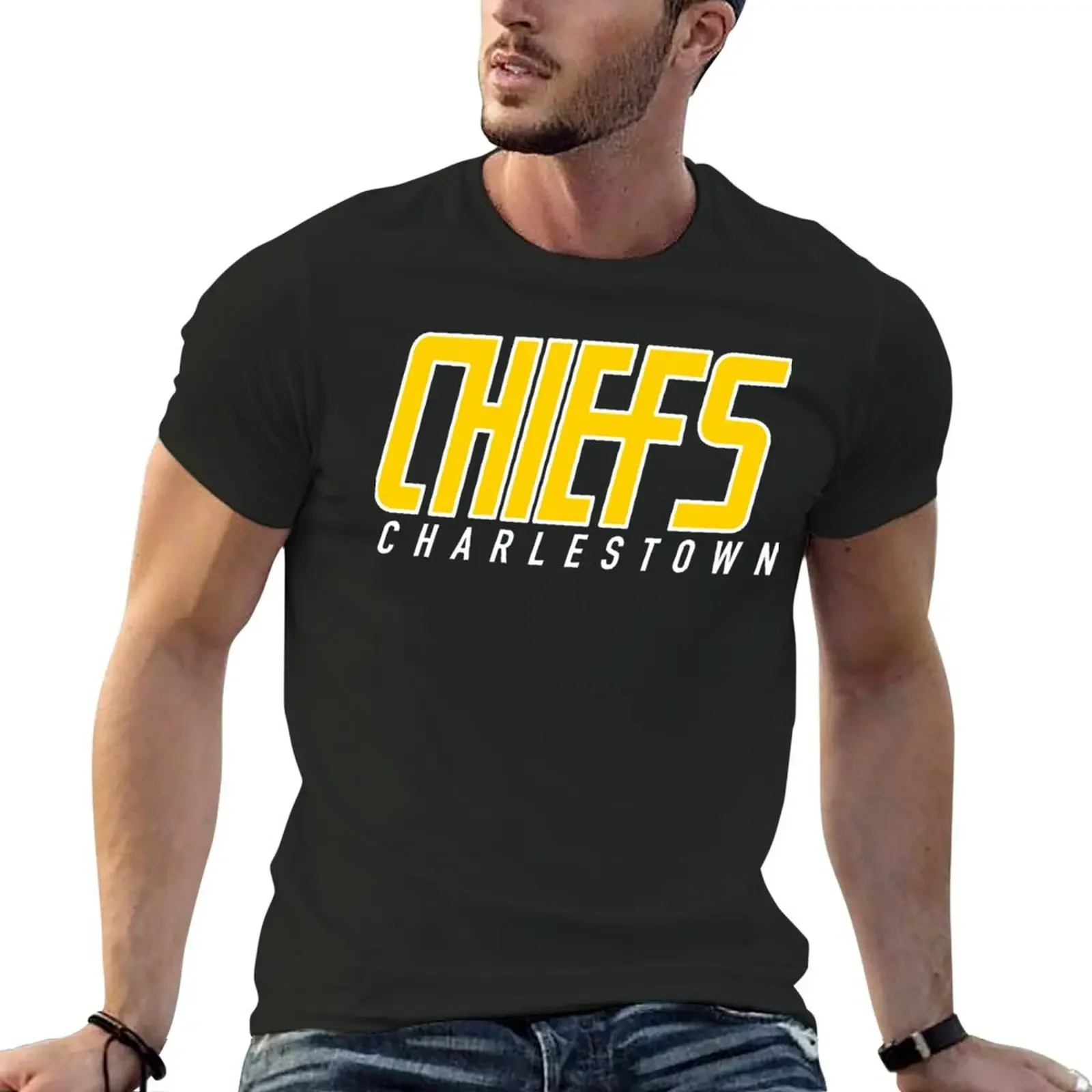 

Charlestown Chiefs T-Shirt Short sleeve tee tees summer tops big and tall t shirts for men