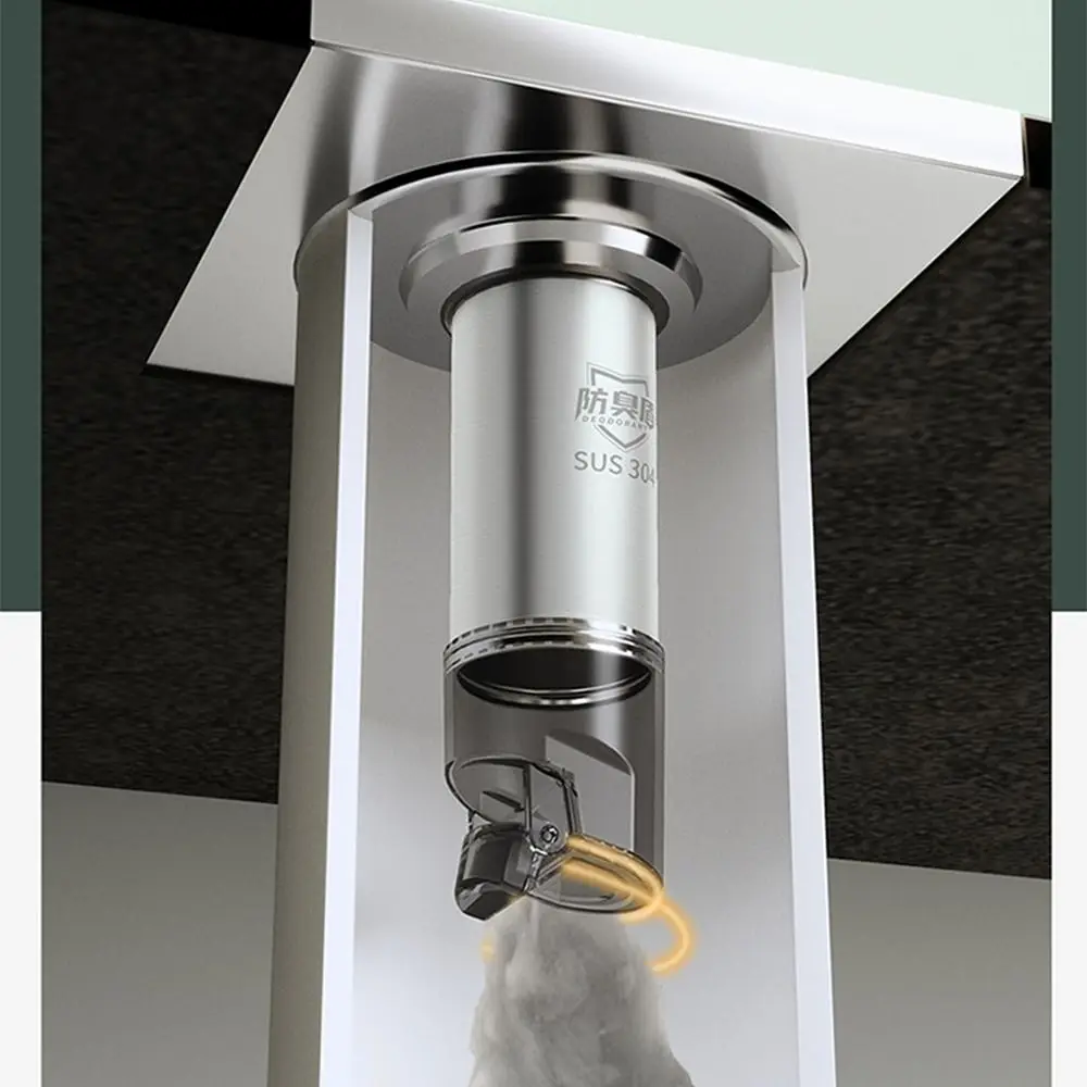 2-teilige Desodorierungs-WC-Kanalabläufe, Haarfilter, schnelle Entwässerung, Bodenablaufkerne, Edelstahl, verstopfungshemmend