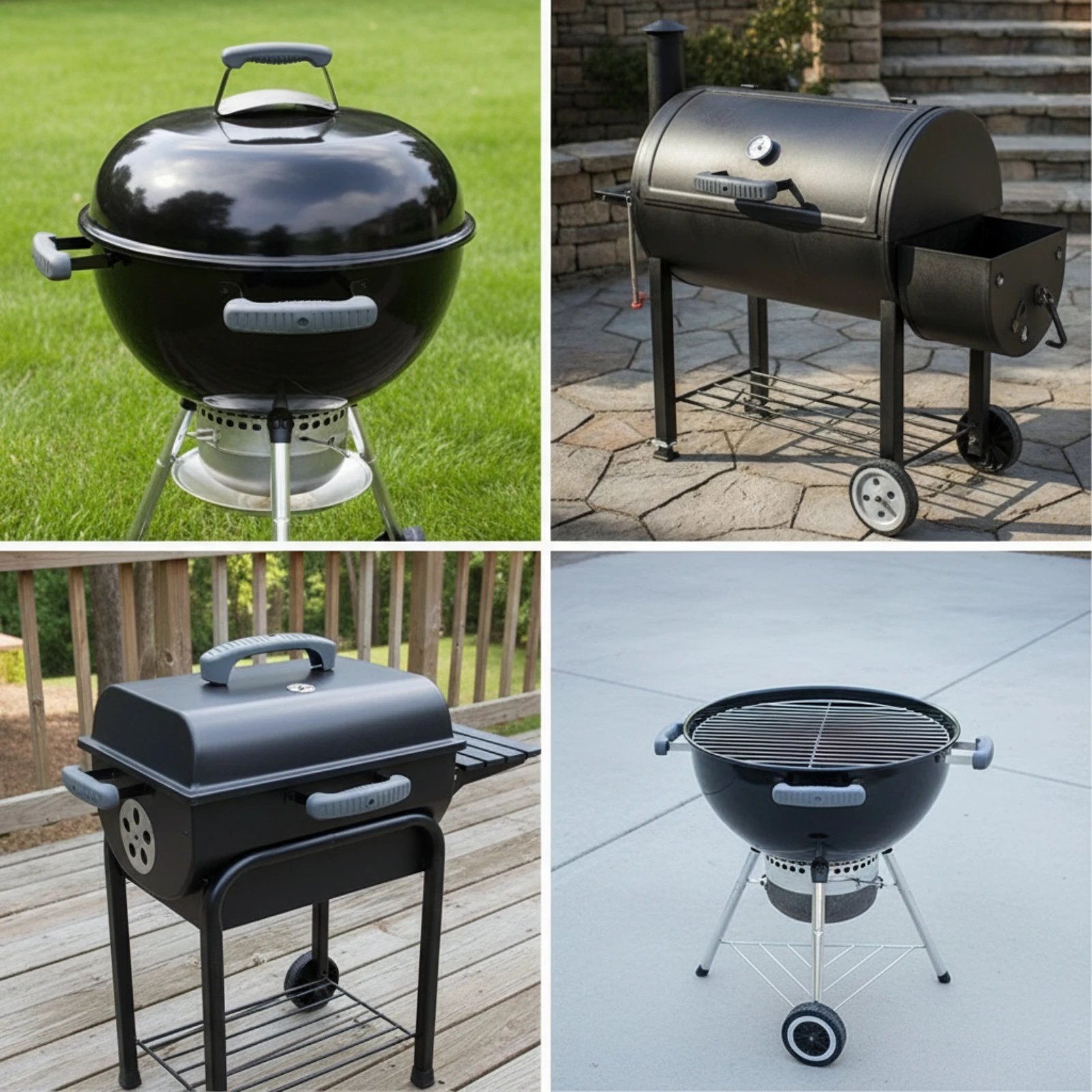 Charcoal Grill Lid Handle Replacement Grill Handle with Bracket Easy Installation Textured Grip for DIYers, Barbecue, Backyard