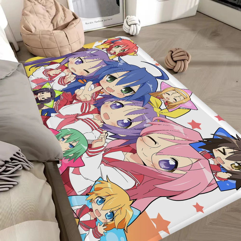 

L-lucky S-star Anime Floor Mat Rectangle Anti-slip Home Soft Badmat Front Door Indoor Outdoor Mat Hotel Decor Mat