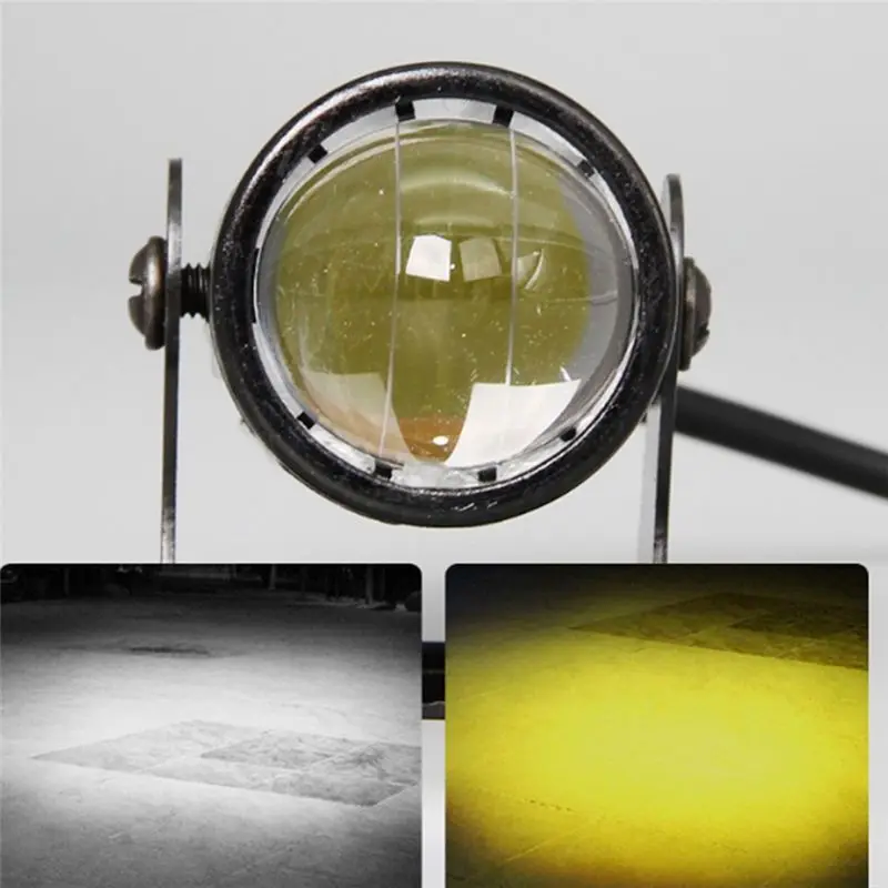 Authentic Motorcycle High Power Lens Spotlight 6000K LED Dual Color External Spotlights 8-80V Headlights With Switch