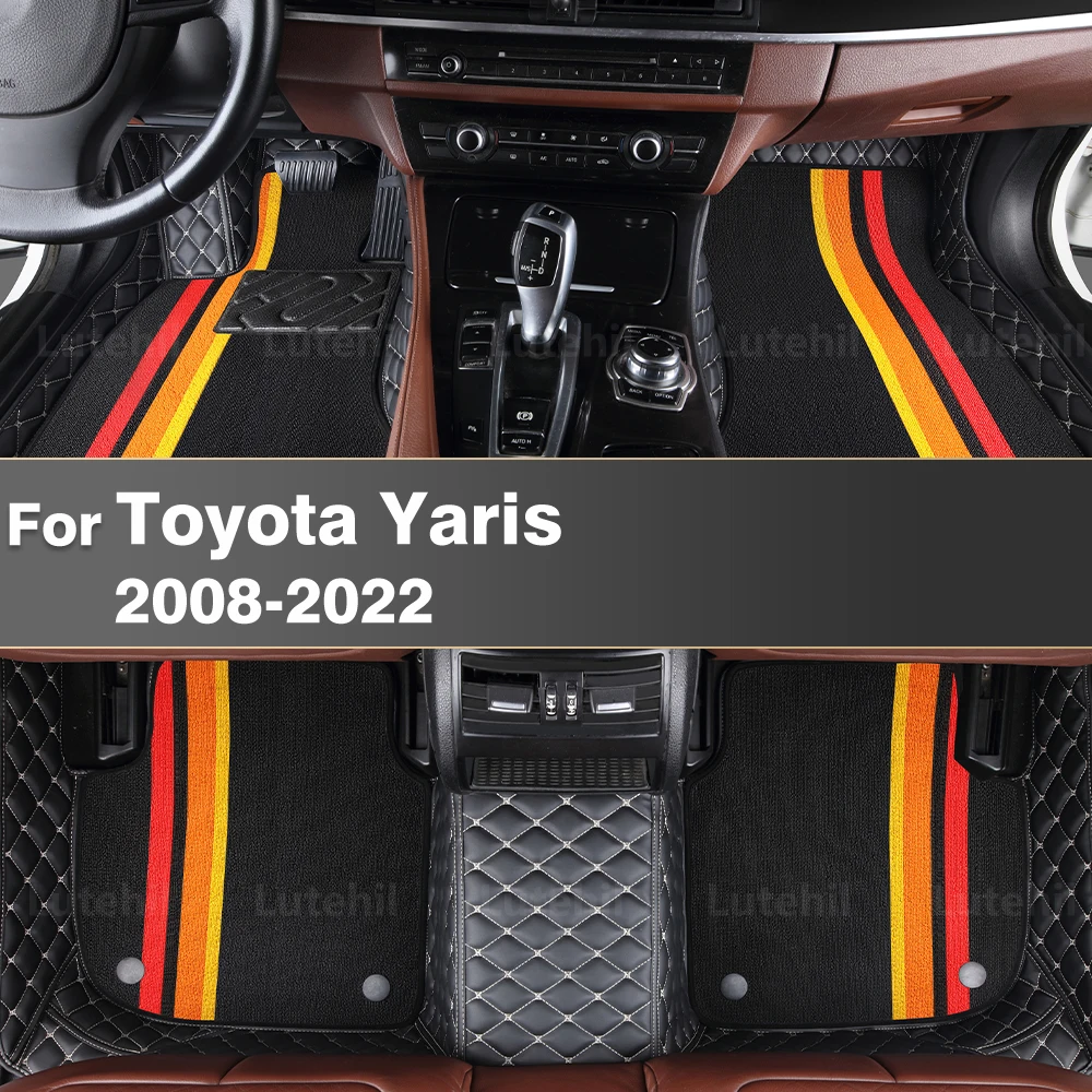 

Для Toyota Yaris 2008-2022 автомобильный напольный коврик на заказ, автомобильный ковер, аксессуары для интерьера, защитные аксессуары 2021 2020 2019 2018 2017