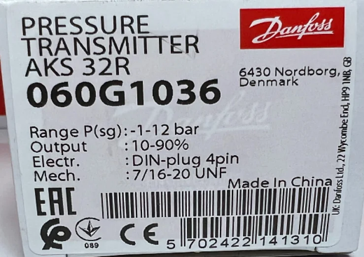 

For Danfoss AKS32R 060G1036 060G6490 060G0092 060G5947 060G0077 060G1490 060G5961Sensor Pressure Transmitter 1 PIECE