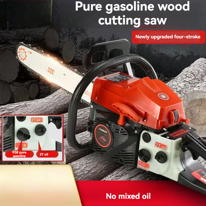 High Power Chain Saw Logging Saw Four Stroke Chain Saw Cutting Logging Chain Saw Electric Tool Fuel-Efficient Cutting Machine