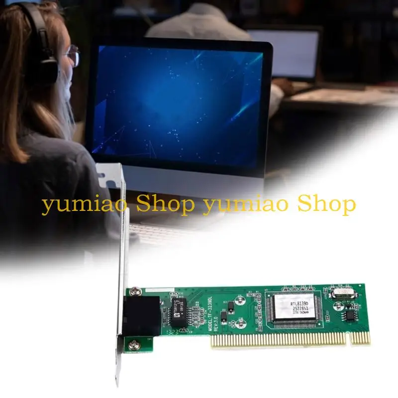 587b Fast 100mbit / s PCI -Netzwerkkarte für Desktop -Nicht -Treiber -Setups Support