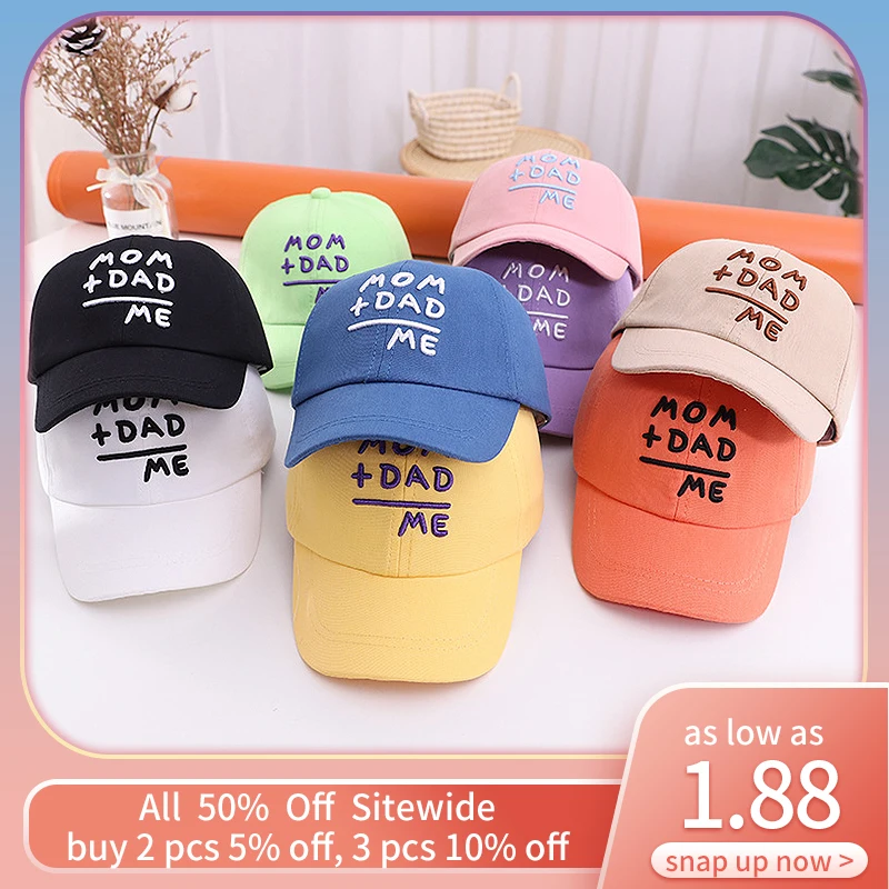

Letter Baby Baseball Hat Soild Color Adjustable Kids Duck Tongue Cap Cotton Children Sun Visors Toddler Bonnet Boy Girl Cap 아기모자
