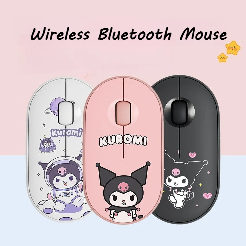 

Kuromi Wireless Bluetooth Mouse Cute Mini Silent Mouse for Laptop Desktop Compute Cartoon Anime Mouse Multiple Options Available
