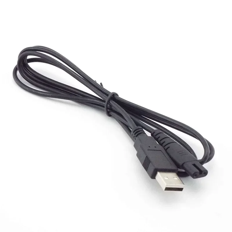 120cm Electric Shaver USB Charging Cable Power Cord Connector Cable Charger Electric Adapter 2-Prong Shaver Plug Wire Line