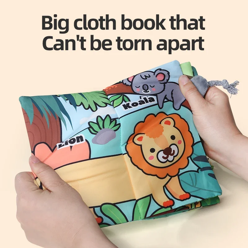 Puzzle Early Education Toys Cloth Books Durable And Washable Jungle Animal Enlightenment Cognition Gift For Newborn
