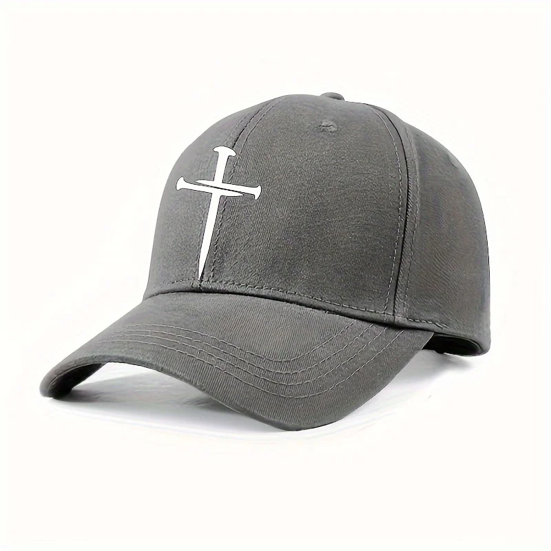 1pc Unisex Sunshade Breathable Casual Baseball Cap With Nail Cross Pattern For Outdoor Sport