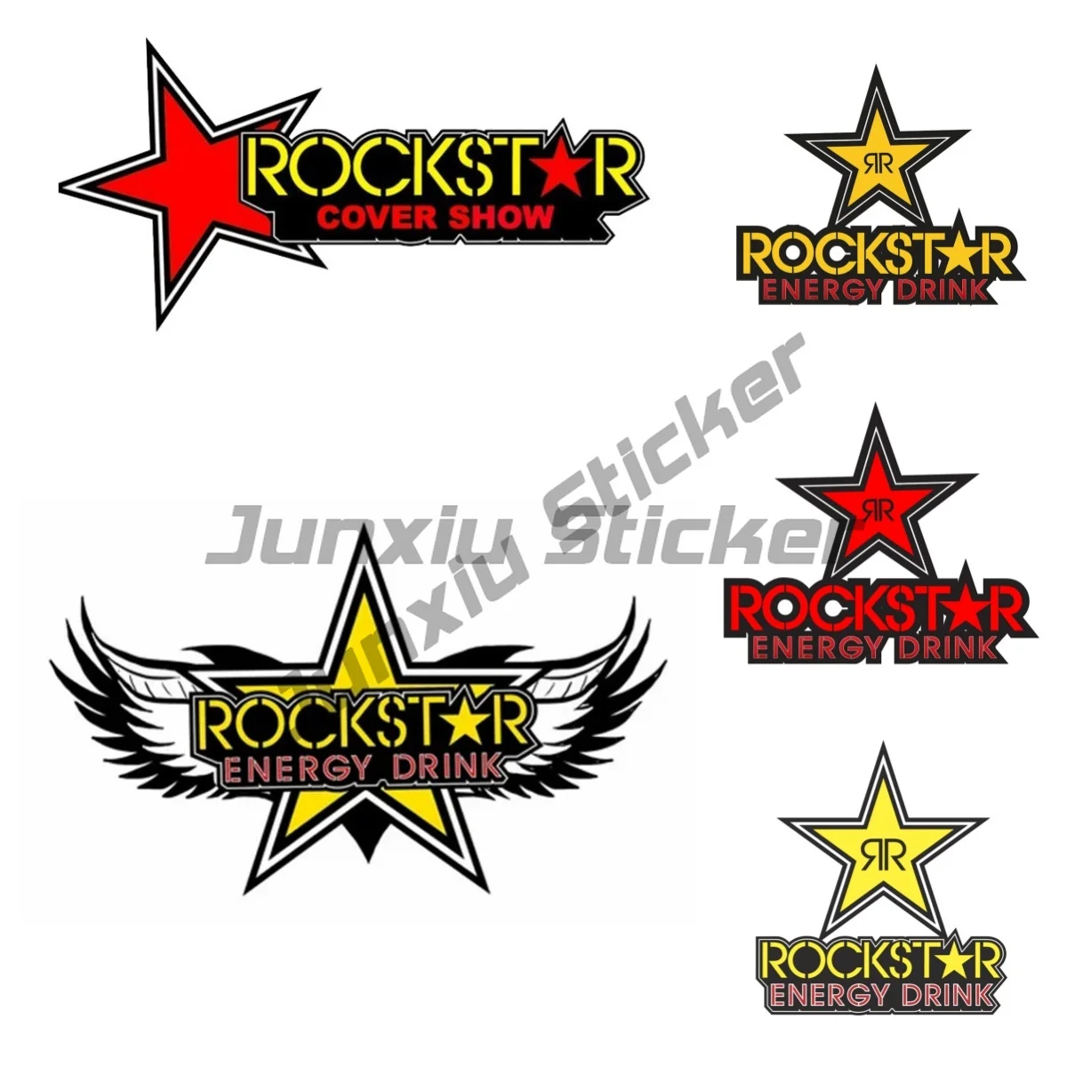 

Creative Rock Star Energy Drink Car Stickers Personality Fashion Car Body Windows Exquisite Waterproof Vinyl Decals Decoration