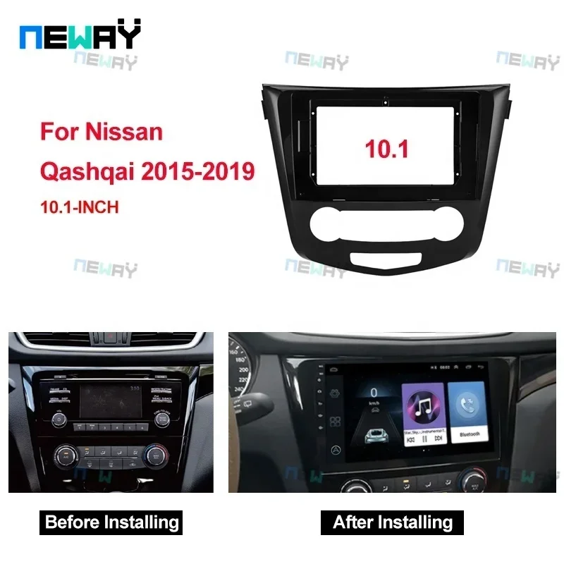 10.1INCH Car Radio Fascias Android Stereo Player 2 Din Head Unit Panel Dash Frame Installation Trim For NISSAN QASHQAI 2015-2019