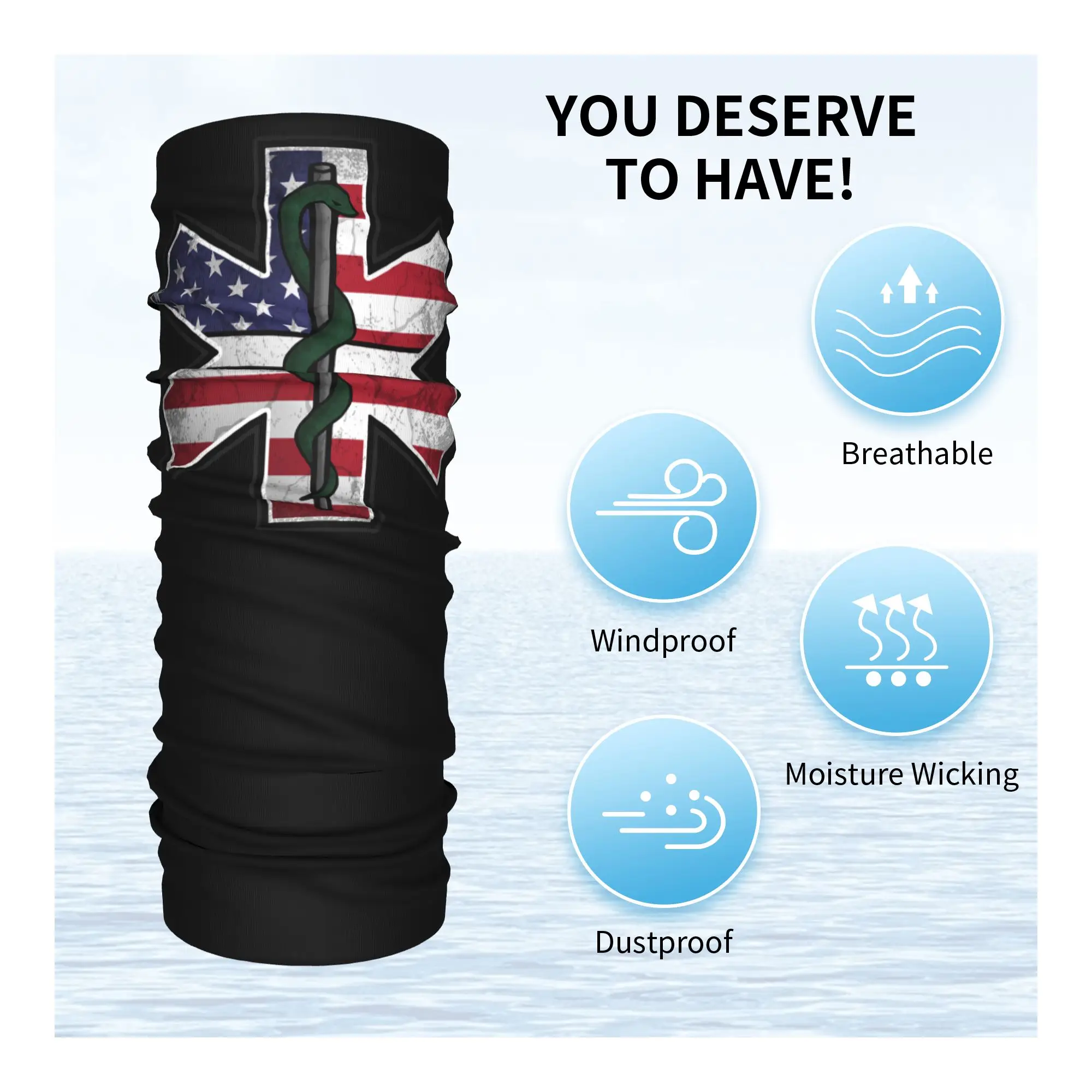 ผ้าพันคอแบบสตาร์ออฟไลฟ์สำหรับผู้หญิงและผู้ชาย ผ้าคลุมหน้าสำหรับฤดูหนาว เหมาะสำหรับการเดินป่า เล่นสกี ผ้าพันคอ ผ้าคลุมหน้าสำหรับแพทย์ฉุกเฉินและพยาบาล