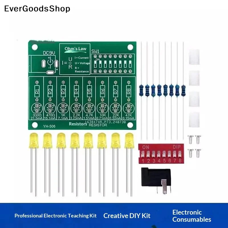 New DIY Soldering Practice Kit LED Current Test Ohm Electronic Manufacturing DIY Parts Experiment Training Teaching Kit