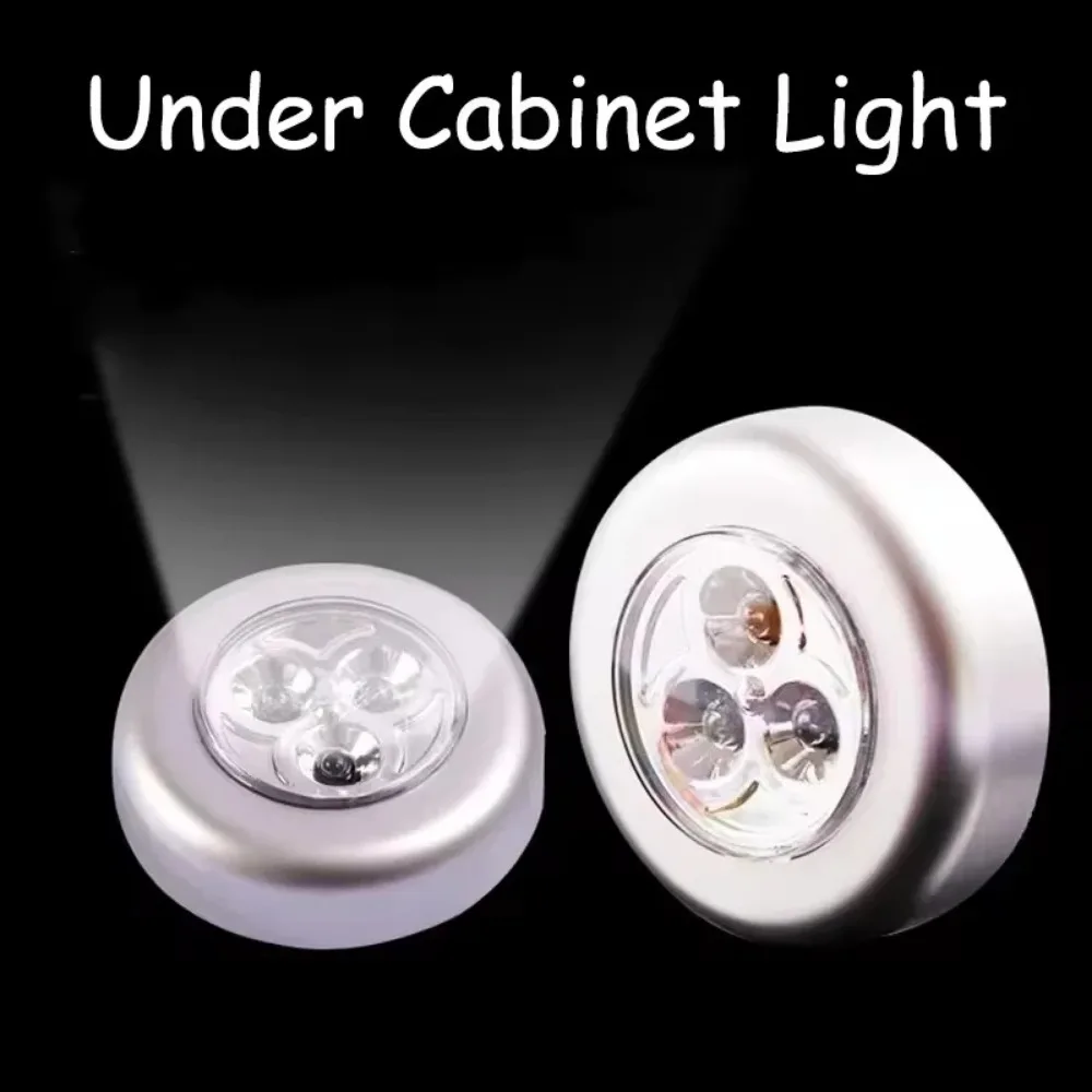 

1/3Pcs Night Lights Bedroom Wardrobe Lighting Touch Control Night Light Wireless LED Cabinet Lights Battery Emergency WhiteLight