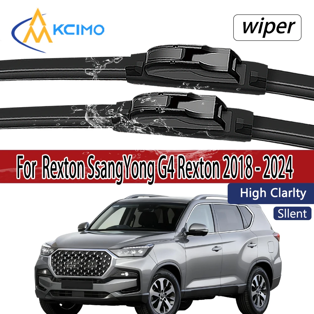 

For Rexton SsangYong G4 Rexton 2018 - 2024 Front Windshield Wiper Blades 2pcs Windscreen Window Accessories