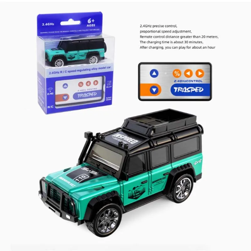 Afstandsbediening Mini Terreinwagen Legering 1:64 Model 2.4G 5-Kanaals Een Uur Lange Uithoudingsvermogen Drifts Elektrisch Speelgoed Voor Kinderen Geschenken