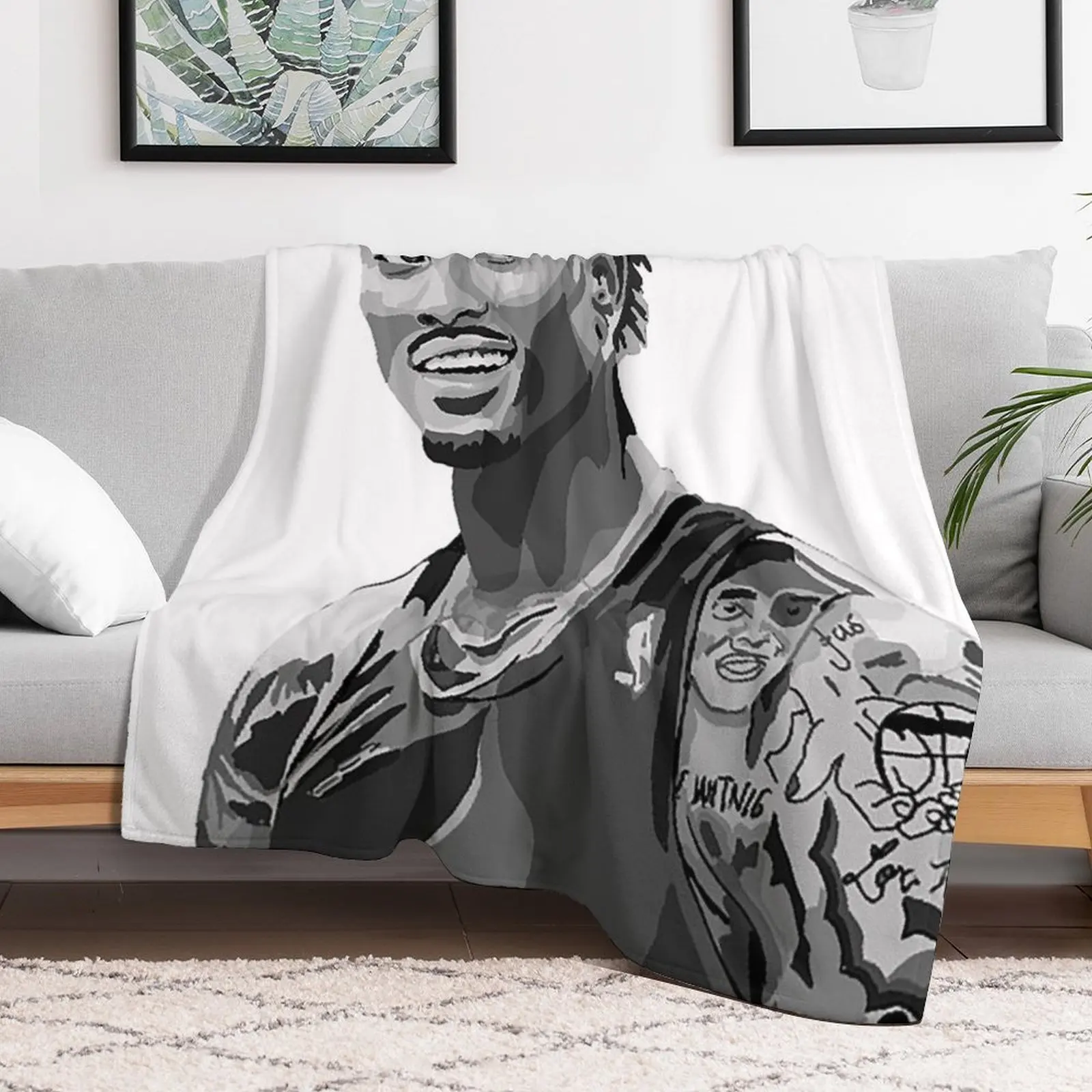 kelly oubre jr design (larger file) Throw Blanket Soft Big Hairys Travel Blankets