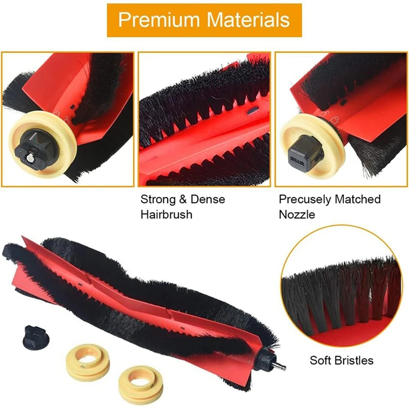 2 ชุดเปลี่ยนแปรงหลักสําหรับ Roborock S6 Maxv, S6, S6 Pure, E5, E4, S4 Max, S4, S5 Max, S5, E35, E2 ร้อน!