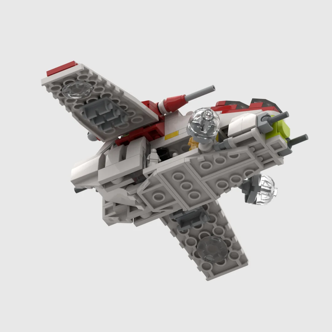 MOC اللبنات غالاكسي كلاش الخيال العلمي العسكرية Coruscant الحرس جمهورية Gunboat الصبي 178 قطعة نموذج تجميع الطوب لعبة أطفال #5