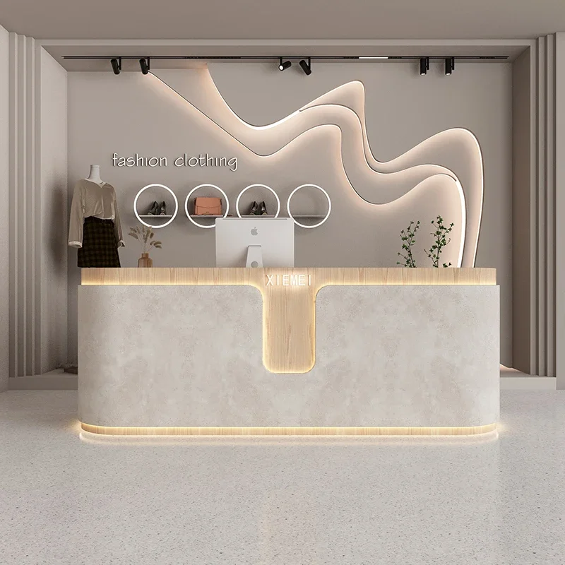 

Lectern Simple Supermarket Reception Desk Nail Consul Podium Pulpits Reception Desk Beauty Salon Recepcja Reception Furniture