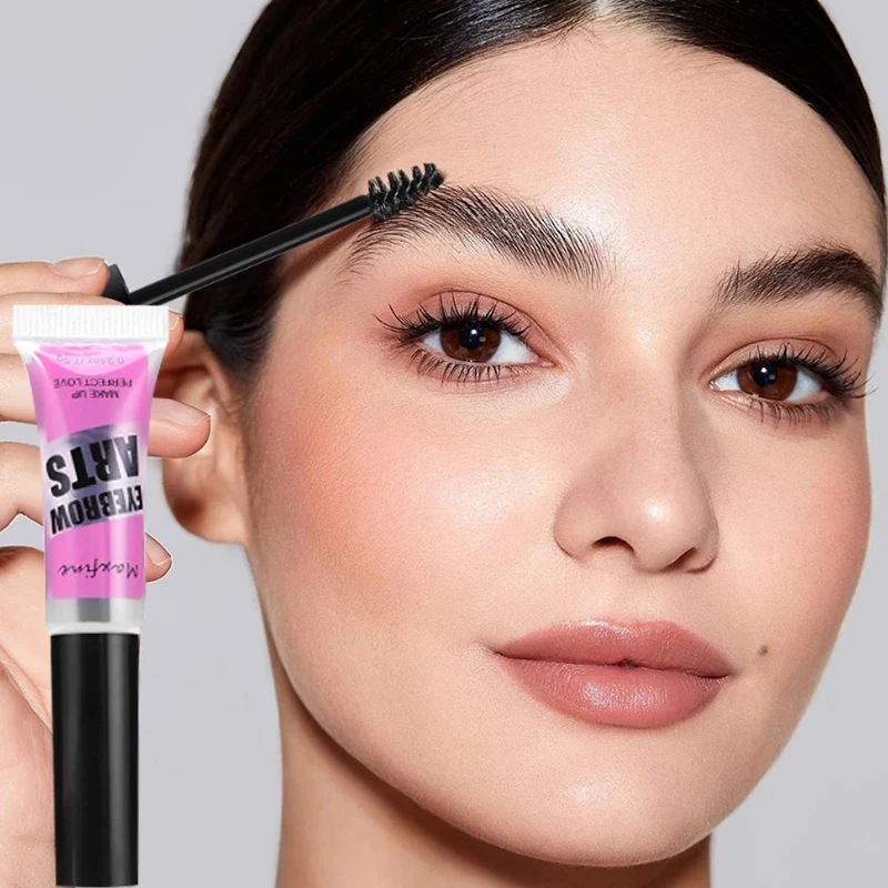 Mascara de sobrancelha impermeável, duradoura fixa, mangueira de secagem rápida, transparente, preto, profissional, coreano produtos de maquiagem