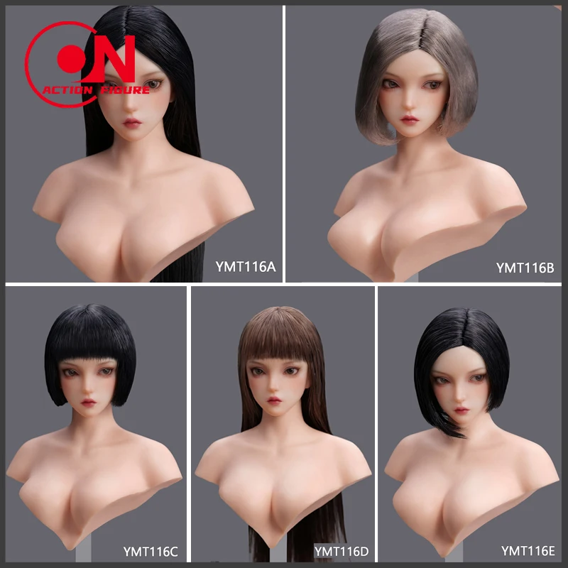 

2025 Q4 YMTOYS YMT116 1/6 Movable Eyes Asian Gril Head Carving Model Xiaonan Fit 12'' PH Female Soldier Action Figure Body