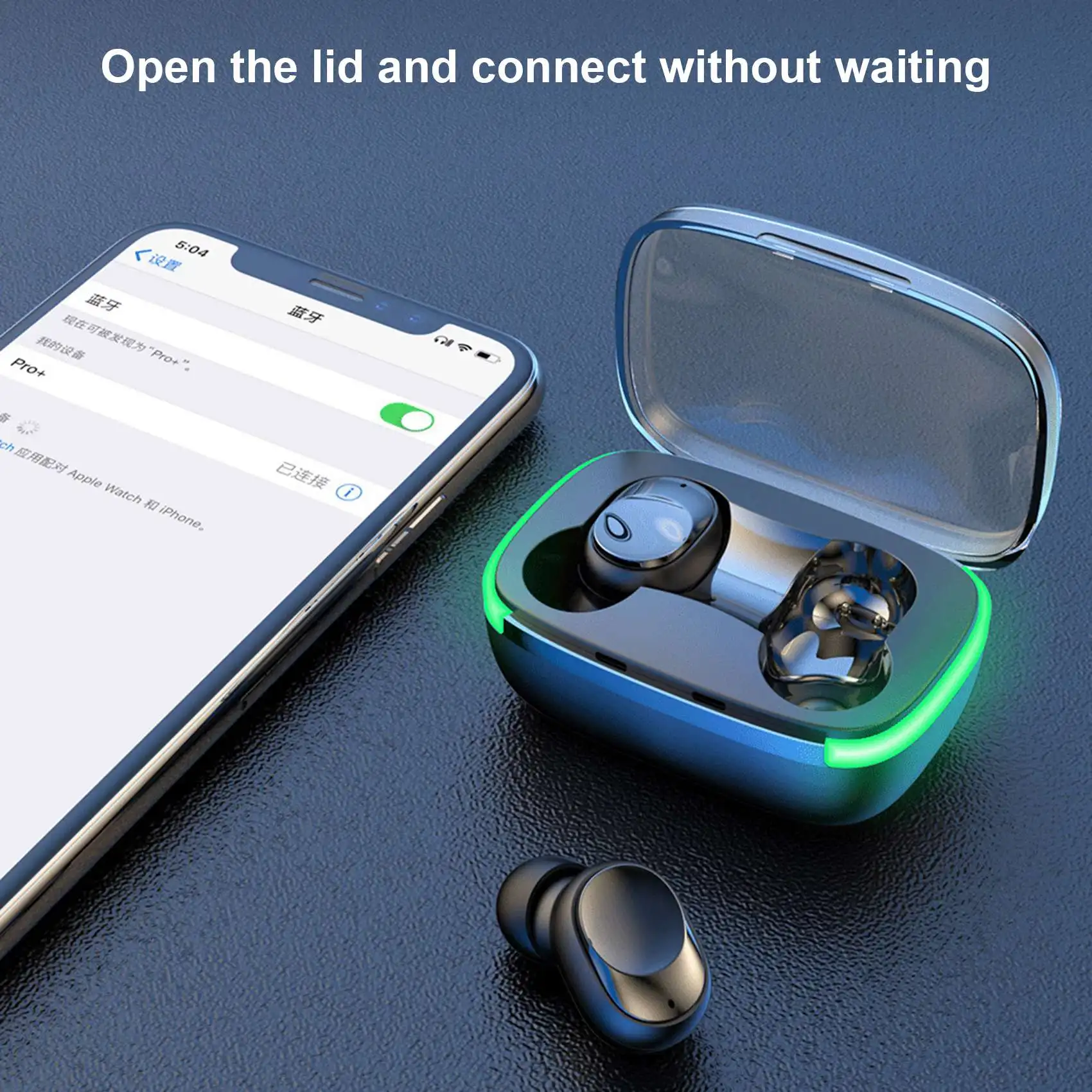 Auriculares inalámbricos por Bluetooth, Mini auriculares intrauditivos estéreo para juegos deportivos