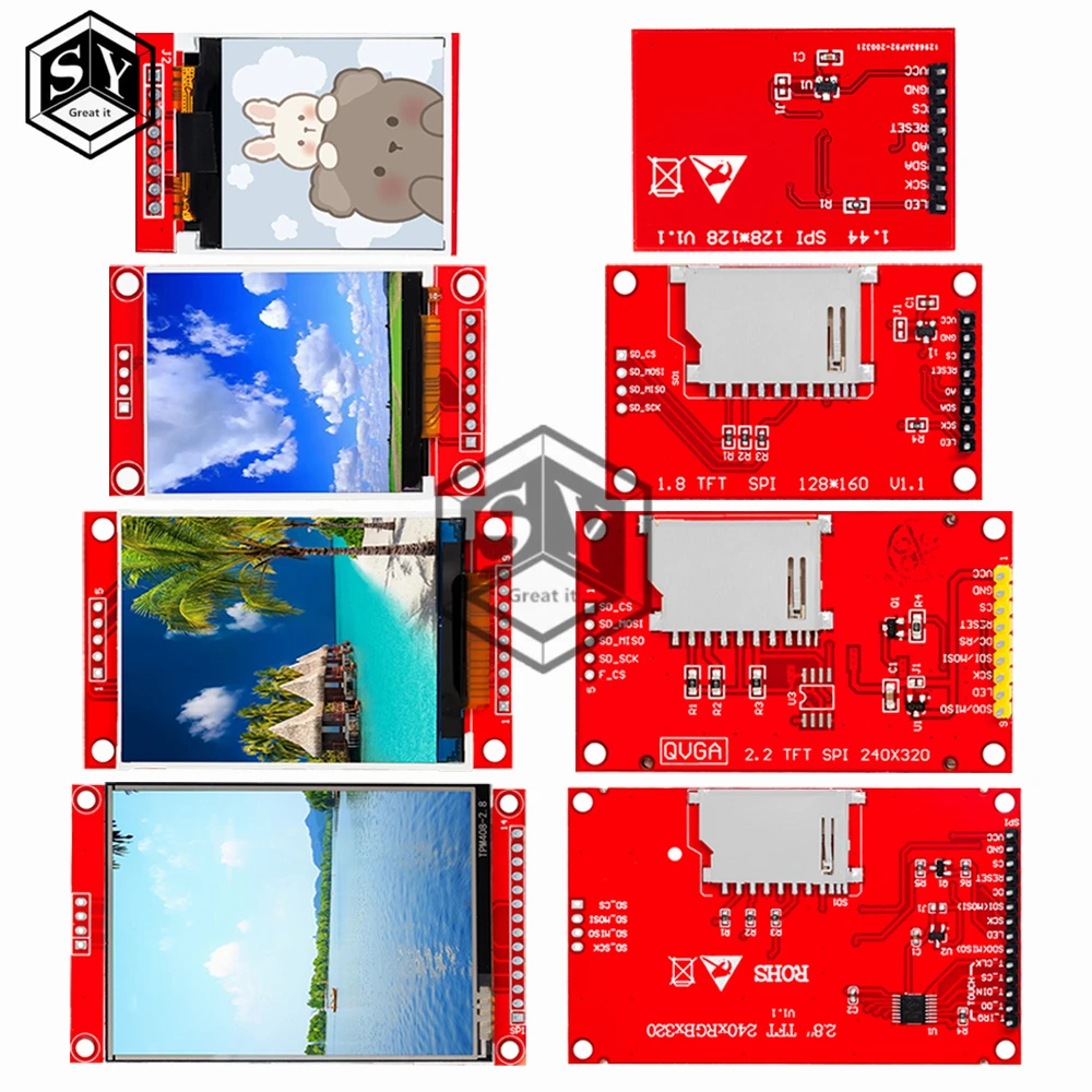 وحدة ألوان كاملة TFT لشاشة اردوينو ، واجهة السائق SPI ، ILI9341 ، "،" ، "وشاشة LCD" ،
