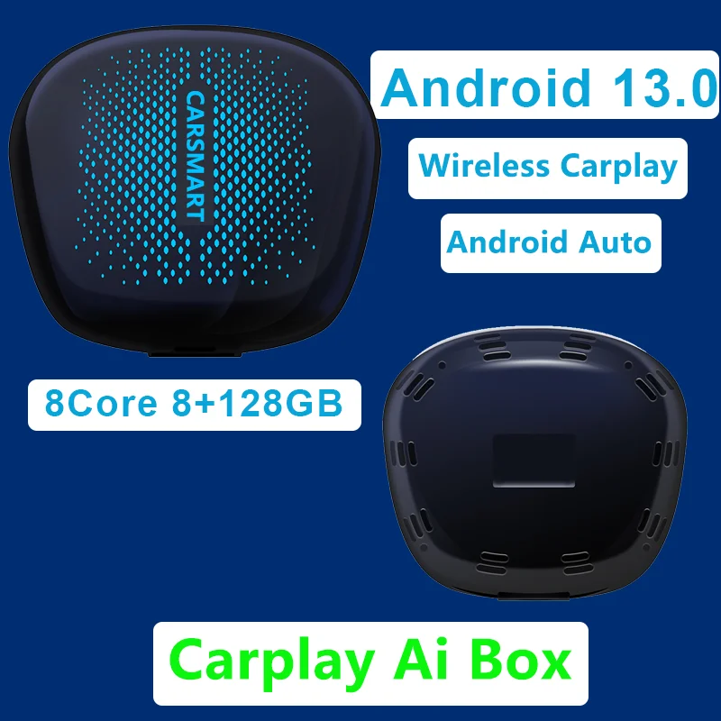 

Универсальный Apple Ipad CarPlay Ai Box Android 13 8G + 128G/4G + 64G беспроводной Apple Car Play Android Авто Мини Смарт-бокс