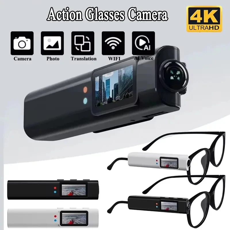 

Новые мини-очки FPV 2026 года с записью видео 4K, HD WiFi, умные очки-гарнитура для видеосъемки и записи с поддержкой WiFi APP
