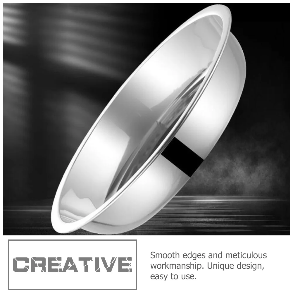 

8Pcs Stainless Steel Round Dinner Plates Serving Dishes for Barbecue Grill Roast Meat Sandwiches Appetizers Parties Restaurants